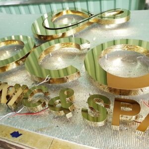 Bảng giá chữ inox mạ đồng