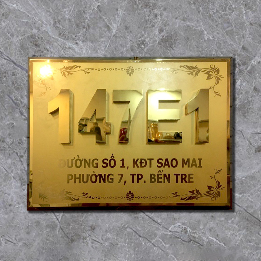 Biển số nhà biệt thự, villa chất liệu đồng Biển số nhà biệt thự, villa chất liệu đồng