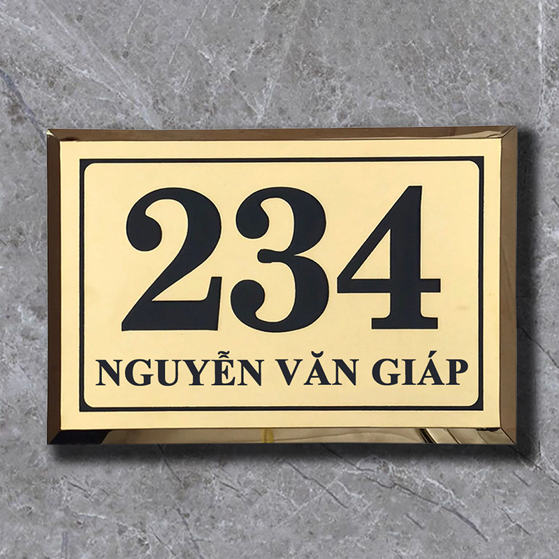Biển số nhà đẹp bằng đồng, inox Biển số nhà đẹp bằng đồng, inox