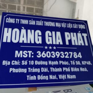 Biển công ty mica in UV