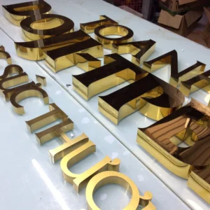 Gia công chữ nổi inox