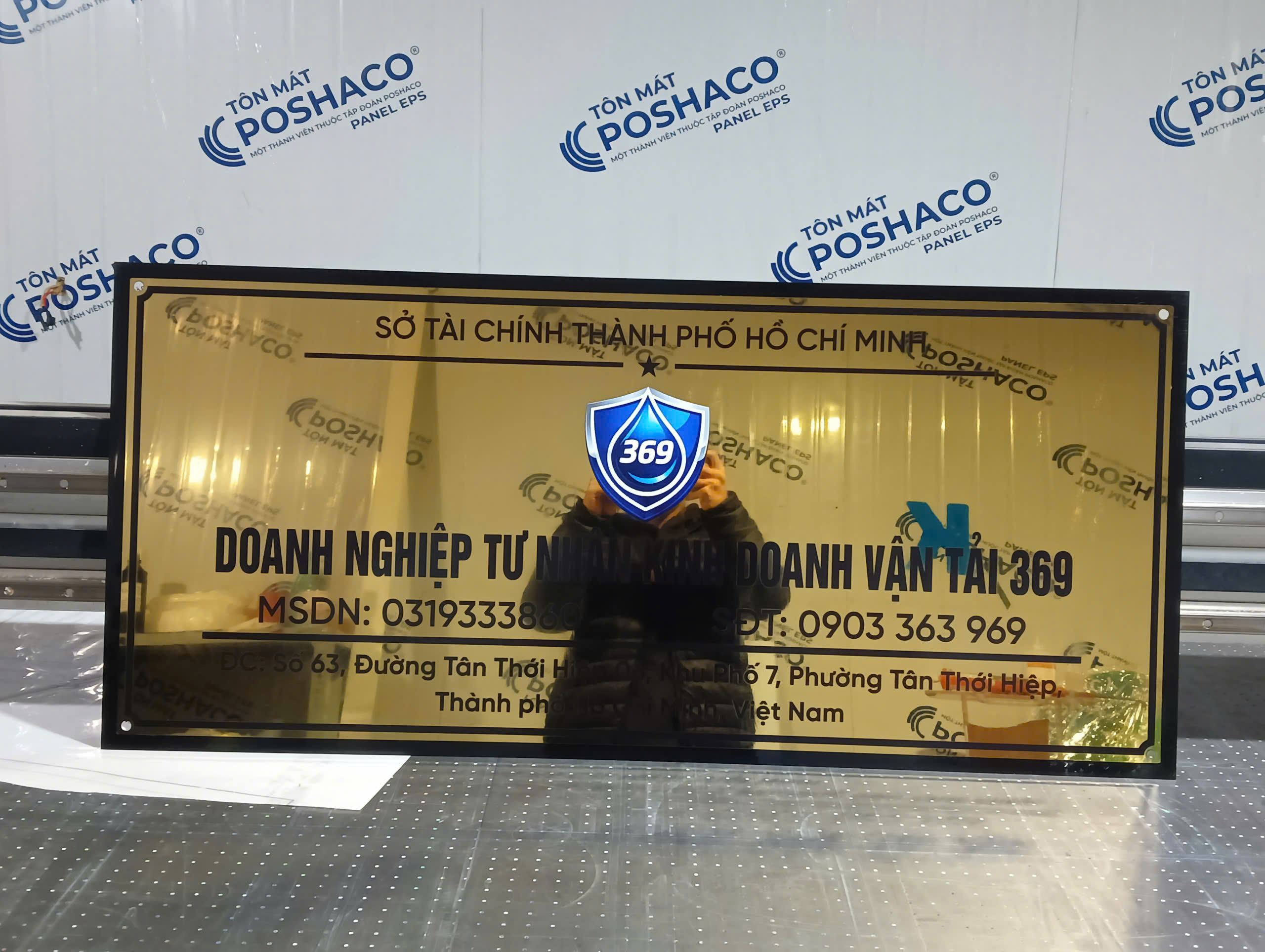 Biển Công Ty Inox in UV Ốp Đế Mica Biển Công Ty Inox in UV Ốp Đế Mica